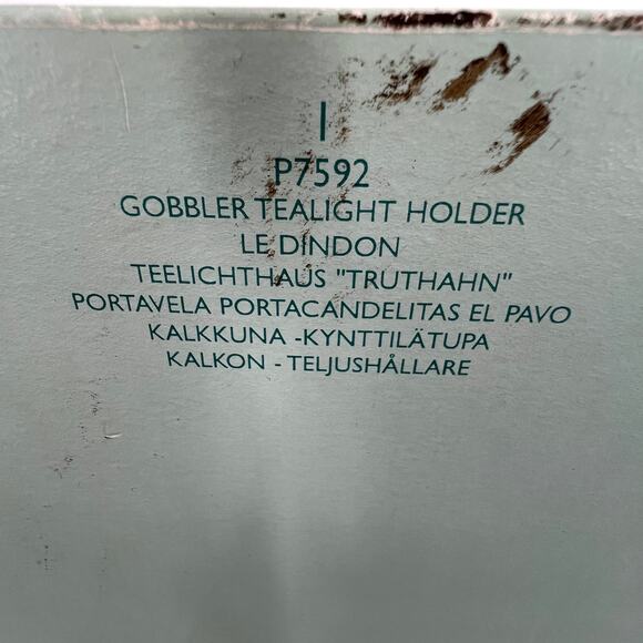PartyLite P7592 Gobbler Tealight Holder Turkey Centerpiece 11" Tall in Box - Picture 3 of 10